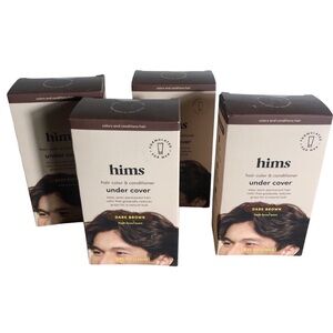 Hims Under Cover men’s hair color & conditioner DARK BROWN 4 boxes. New